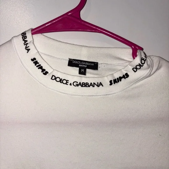 SKIMS DOLCE & GABBANA White Long Sleeve - Picture 3 of 4